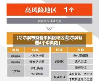 【哈尔滨市疫情中风险地区,哈尔滨新增4个中风险】