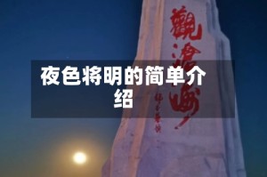 夜色将明的简单介绍