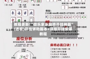 教程更新!“微乐家乡麻将开挂神器”(透视)开挂辅助脚本+详细开挂安装教程