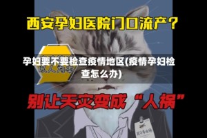 孕妇要不要检查疫情地区(疫情孕妇检查怎么办)