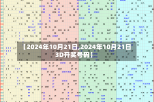 【2024年10月21日,2024年10月21日3D开奖号码】