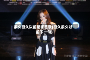 很久很久以前是哪首歌(很久很久以前下一句)