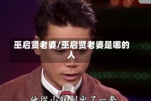 巫启贤老婆/巫启贤老婆是哪的人