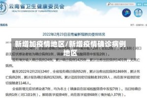 新增加疫情地区/新增疫情确诊病例地区