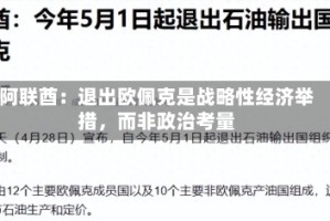 阿联酋：退出欧佩克是战略性经济举措，而非政治考量