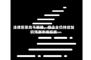 法律前景尚不明确，但企业仍持续加码预测市场投资