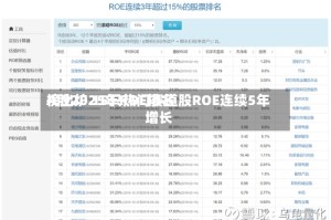 A股2025年ROE排名榜出炉 15只热门赛道股ROE连续5年增长