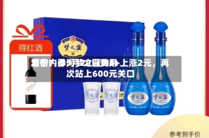 酒价内参5月20日费用发布：洋河梦之蓝M6+上涨2元，再次站上600元关口