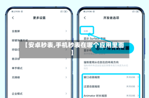 【安卓秒表,手机秒表在哪个应用里面】