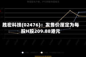 胜宏科技(02476)：发售价厘定为每股H股209.88港元
