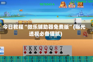 今日教程“微乐辅助器免费版”(曝光透视必备猫腻)