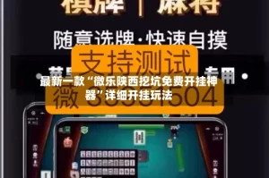 最新一款“微乐陕西挖坑免费开挂神器”详细开挂玩法