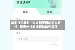 辅助挂机软件“么么都莱游戏怎么开挂”详细外挂透视辅助软件教程