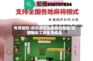 专用辅助:微乐游戏到底有没有挂!智能辅助工具使用教程