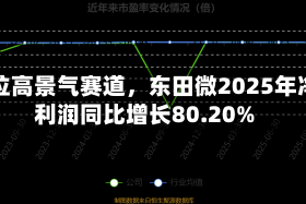 卡位高景气赛道，东田微2025年净利润同比增长80.20%