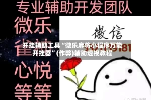 开挂辅助工具“微乐麻将小程序万能开挂器”(作弊)辅助透视教程