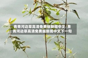 青青河边草高清免费版新闻中文/青青河边草高清免费版新闻中文下一句