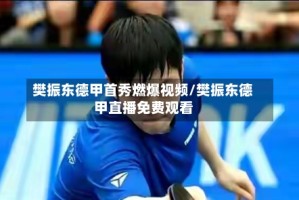 樊振东德甲首秀燃爆视频/樊振东德甲直播免费观看