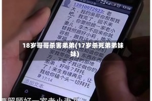 18岁哥哥杀害弟弟(17岁杀死弟弟妹妹)