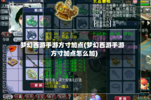 梦幻西游手游方寸加点(梦幻西游手游方寸加点怎么加)