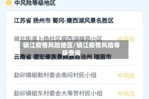 镇江疫情风险地区/镇江疫情风险等级查询