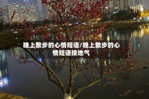 晚上散步的心情短语/晚上散步的心情短语接地气