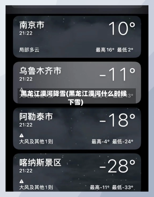 黑龙江漠河降雪(黑龙江漠河什么时候下雪)-第1张图片