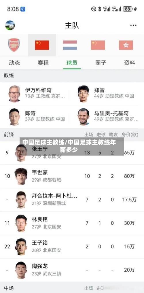 中国足球主教练/中国足球主教练年薪多少-第1张图片