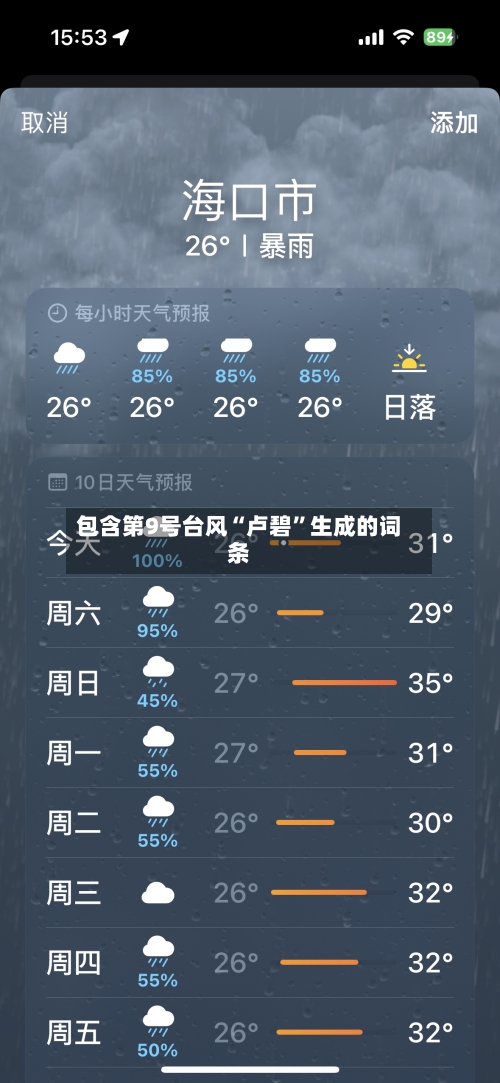 包含第9号台风“卢碧”生成的词条-第2张图片