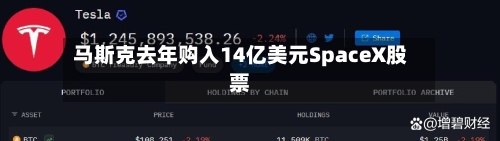 马斯克去年购入14亿美元SpaceX股票-第1张图片