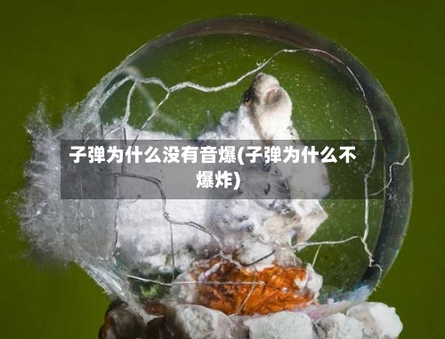 子弹为什么没有音爆(子弹为什么不爆炸)-第3张图片