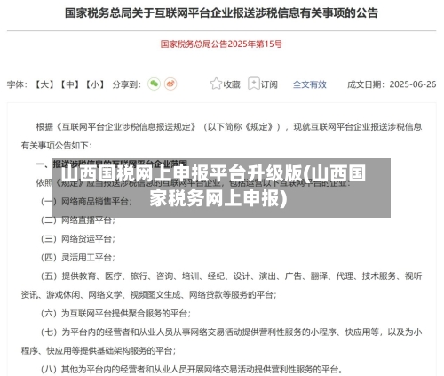 山西国税网上申报平台升级版(山西国家税务网上申报)-第2张图片