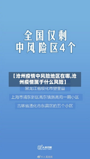 【沧州疫情中风险地区在哪,沧州疫情属于什么风险】-第1张图片