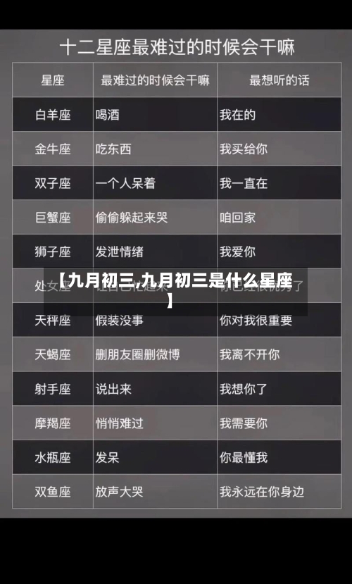 【九月初三,九月初三是什么星座】-第2张图片