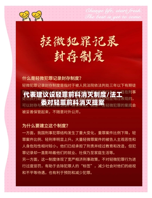 代表建议设轻罪前科消灭制度/法工委对轻罪前科消灭提案-第2张图片