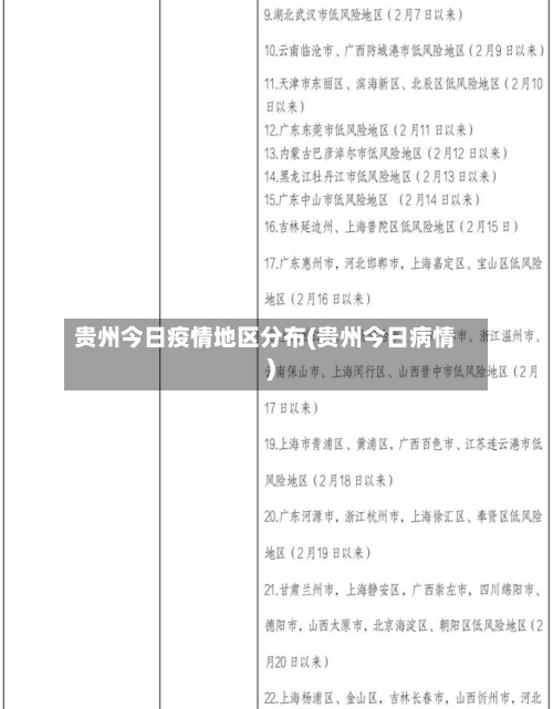 贵州今日疫情地区分布(贵州今日病情)-第1张图片