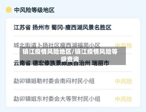镇江疫情风险地区/镇江疫情风险等级查询-第1张图片