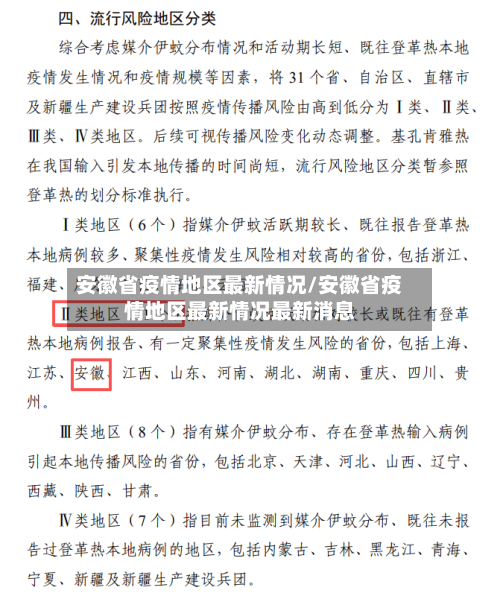 安徽省疫情地区最新情况/安徽省疫情地区最新情况最新消息-第1张图片