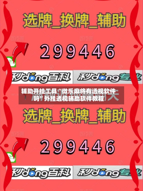 辅助开挂工具“微乐麻将有透视软件吗”外挂透视辅助软件教程-第3张图片