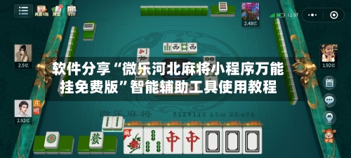 软件分享“微乐河北麻将小程序万能挂免费版”智能辅助工具使用教程-第2张图片
