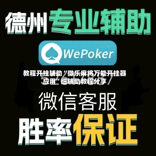 教程开挂辅助“微乐麻将万能开挂器应用”细辅助教程分享-第1张图片