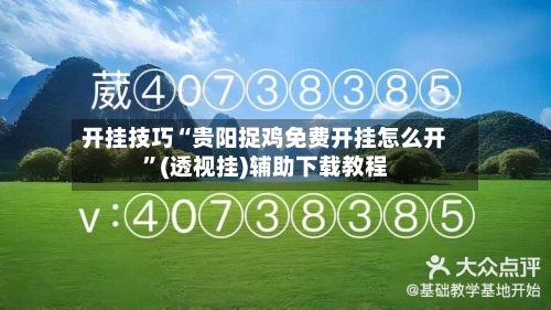 开挂技巧“贵阳捉鸡免费开挂怎么开	”(透视挂)辅助下载教程-第2张图片