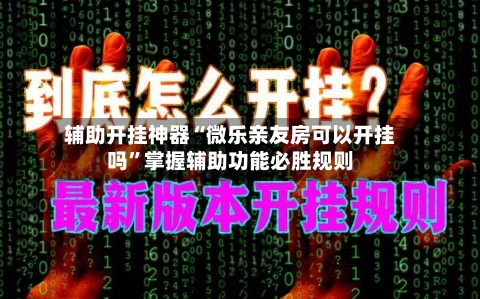 辅助开挂神器“微乐亲友房可以开挂吗	”掌握辅助功能必胜规则-第3张图片