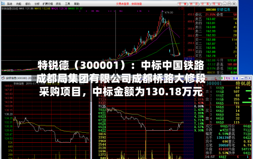 特锐德（300001）：中标中国铁路成都局集团有限公司成都桥路大修段采购项目	，中标金额为130.18万元-第1张图片