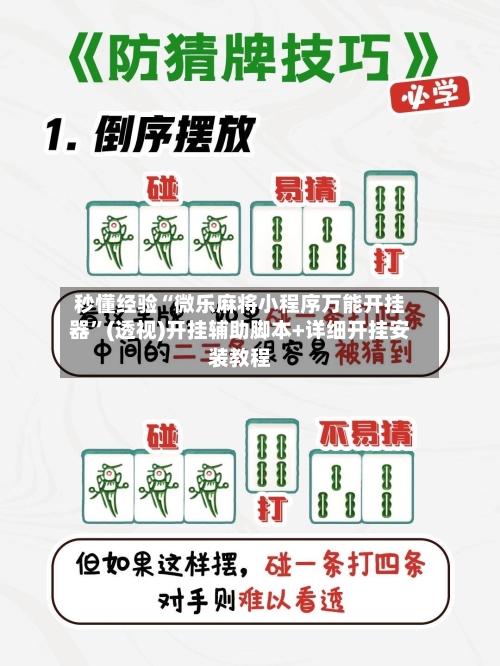 秒懂经验“微乐麻将小程序万能开挂器”(透视)开挂辅助脚本+详细开挂安装教程-第1张图片