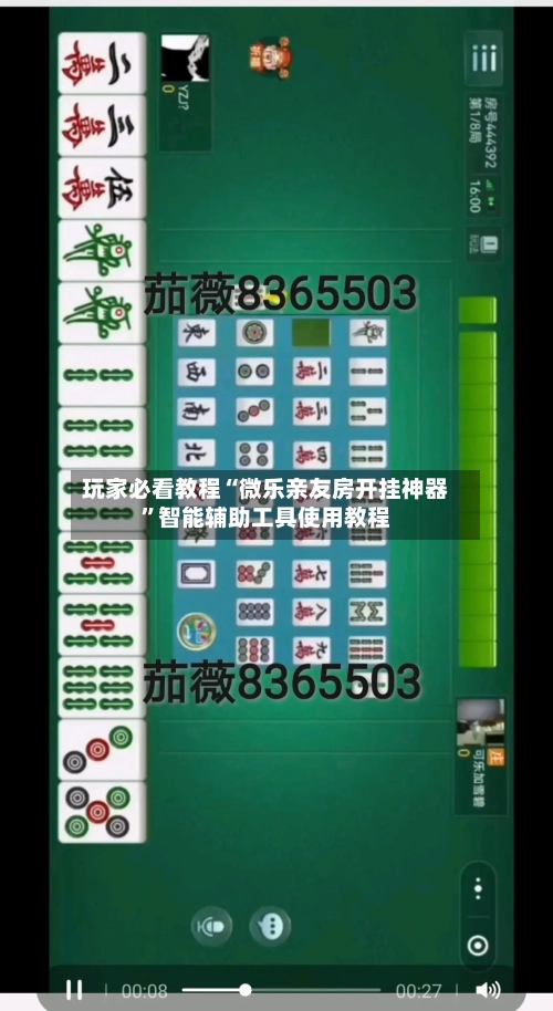 玩家必看教程“微乐亲友房开挂神器”智能辅助工具使用教程-第1张图片