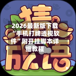 2026最新版下载“手机打牌透视软件”附开挂脚本详细教程-第2张图片