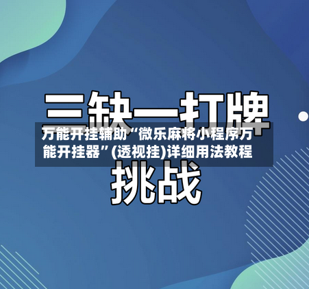 万能开挂辅助“微乐麻将小程序万能开挂器”(透视挂)详细用法教程-第3张图片
