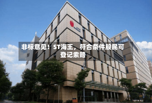 非标意见！ST海王	，符合条件股民可登记索赔-第2张图片