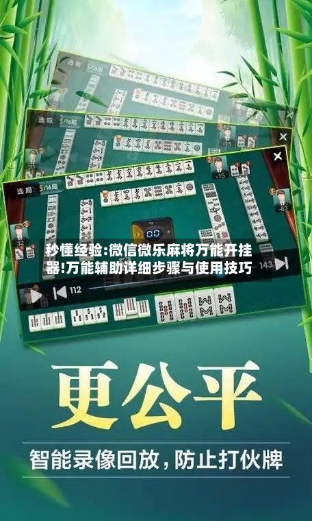 秒懂经验:微信微乐麻将万能开挂器!万能辅助详细步骤与使用技巧-第3张图片